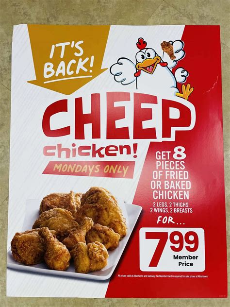 Safeway Offers "Cheep Chicken!" Special Every Monday - Mile High on the