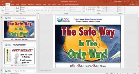 Safety banners and Posters at construction site