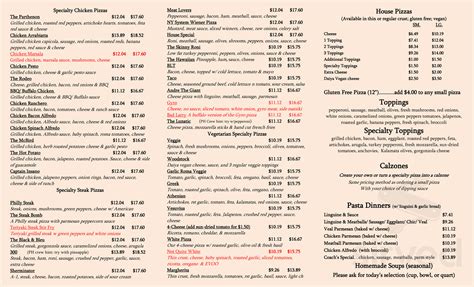 Pizza Heaven Menu In East Greenwich Rhode Island Usa