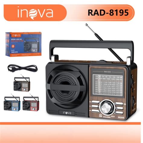 Radio Retrô Portátil Bluetooth Inova Rad 8195 a