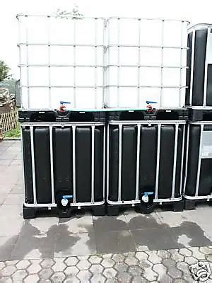 IBC CONTAINER TANK REGENWASSERTANK 1000 Liter SCHWARZ EUR 118 00