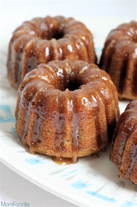 Banana Cakes With Vanilla Caramel Glaze Recipe Mom Foodie