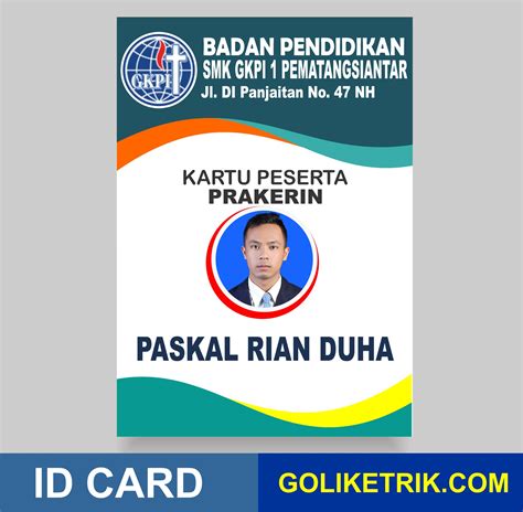 Download Template Id Card Panitia Format Cdr Gratis Goliketrik