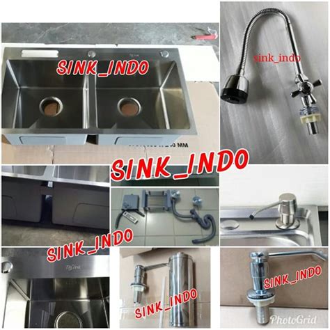 Jual Bak Cuci Piring Ukuran Kitchen Sink Dapur Full Set Kran Angsa