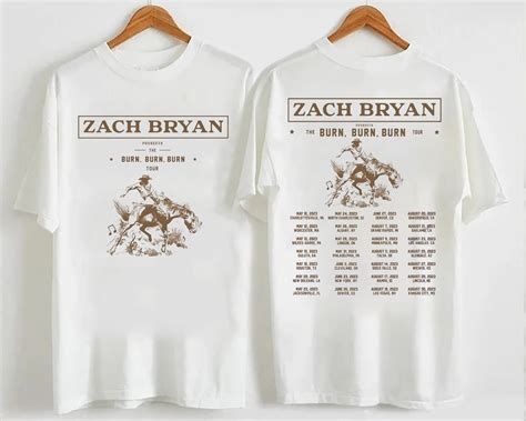 Vintage Zach Bryan Shirt Burn Burn Burn Tour 2023 Shirt Sold By Brian