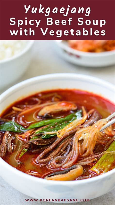 Yukgaejang Spicy Beef Soup With Vegetables In Beef Soup