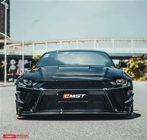 Wide Body Kit For Ford Mustang 2018 Cmst Style Flare Carbon Fiber Front