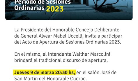 Este Jueves Se Abrir N Las Sesiones Ordinarias En El Honorable Concejo