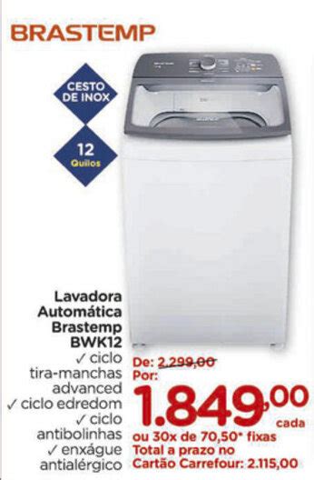 Lavadora Automatica Brastemp Bwk Oferta Na Carrefour