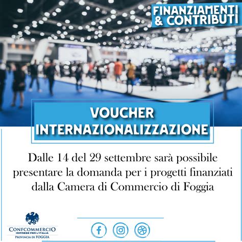 VOUCHER INTERNAZIONALIZZAZIONE CAMERA DI COMMERCIO DI FOGGIA DAL 29