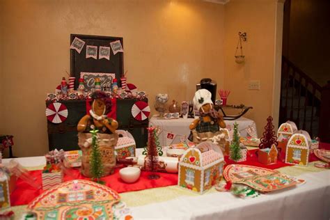 Holiday Gingerbread House Hot Cocoa Bar Christmas Holiday Party Ideas Photo 1 Of 53