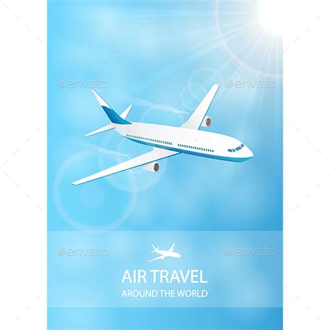 Air Travel Background with White Plane by losw | GraphicRiver