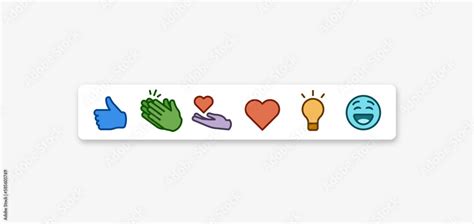 Linkedin Reactions Social Media Post Emoticons Thumb Up Icon Like