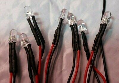 Set Of Mm Volt Leds Built In Resistors Cool White Usa Fast