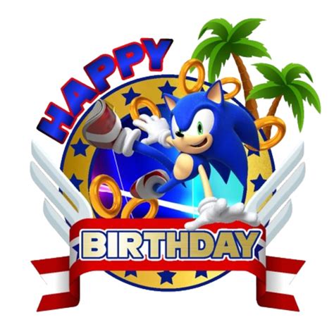 Topper Decorativo Para Cumplea Os Sonic Tu Fiesta A Un Click