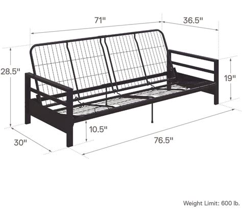 Dorel Comfort Metal Futonconvertible Sleeper Sofa Bed Frame With Armrests Blue Canadian Tire