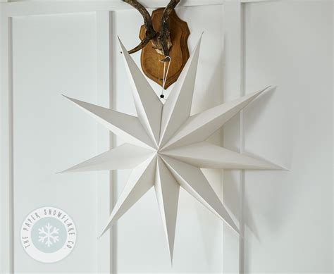 Pack Of Nordic Hanging Star Decorations The Paper Snowflake Company