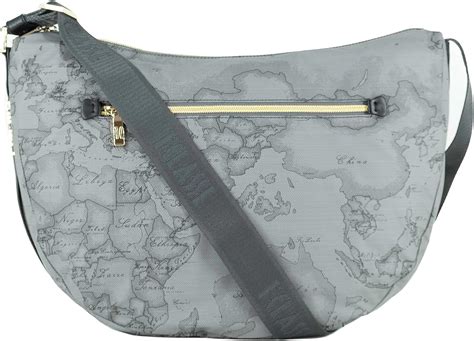 Alviero Martini Prima Classe Borsa A Tracolla Soft Geo Grande Grigio