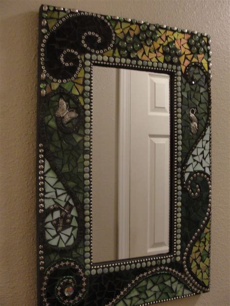 Very Pretty Green Mosaic Mirror Mosaic Frame Mirror Mosaic Mosaic Art Mosaic Glass Mosaic