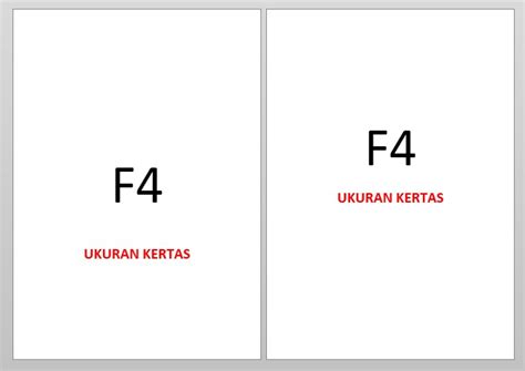 Berapa Ukuran Kertas F4 Dalam Cm Di Microsoft Word