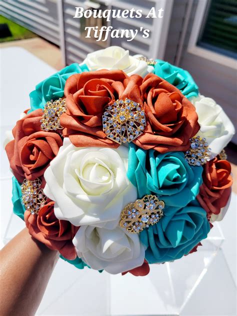 Turquoise And Orange Wedding