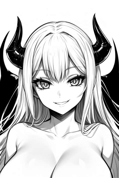 Rule 34 Ai Generated Big Breasts Blonde Hair Evil Smile Horns Long