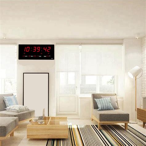 LED Digital Wall Clock Calendar Large Display w/ I... – Grandado