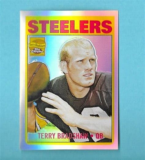 TERRY BRADSHAW 2002 TOPPS Chrome Reprint REFRACTOR 2 STEELERS NRMT D