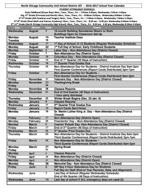 Fillable Online North Chicago Community Unit School District 187 - 2016 ...