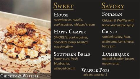 Press Waffle Co. | Menu | Order Online | Chicken and waffles, Sweet ...