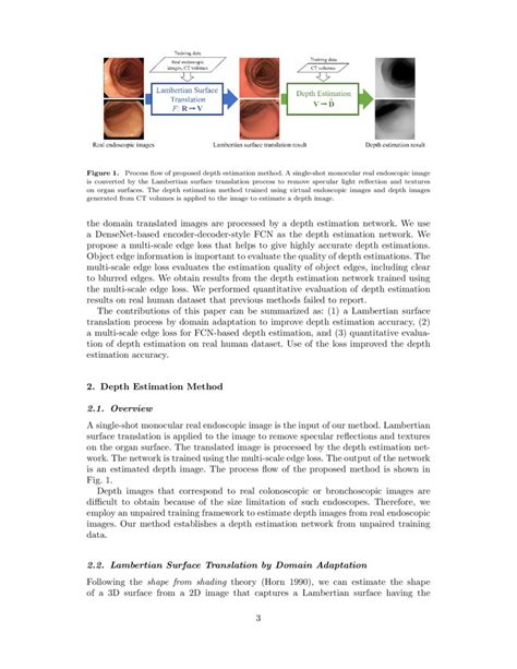 Depth Estimation From Single Shot Monocular Endoscope Image Using Image