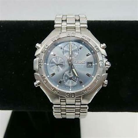 Mens Seiko Arcadia 7t32 6n60 Quartz Chronograph Watch 100m 8 Band Watchcharts Marketplace