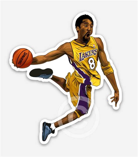 Kobe Bryant STICKERS 3 Pack NBA LAKERS Slam Dunk Vinyl Etsy