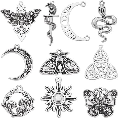 Amazon SUNNYCLUE 40PCS 10 STYLES Gothic Charms Tarot Charms Bulk