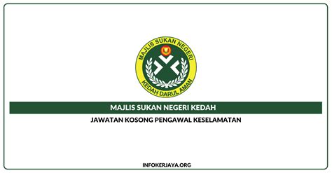 Jawatan Kosong Majlis Sukan Negeri Kedah Pengawal Keselamatan