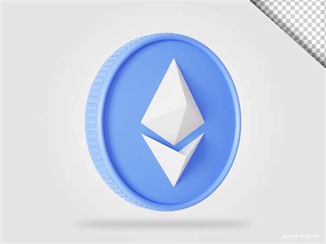 Premium Psd Ethereum Eth Cryptocurrency Coin 3d Rendering Isolated