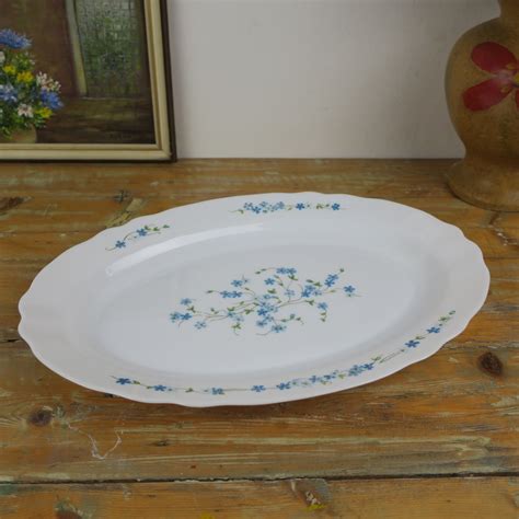 Vintage Arcopal France Veronica Oval Serving Dish Cake Pan Oval Dish