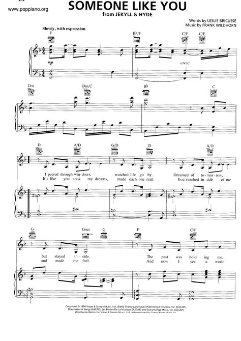 Adele Someone Like You Sheet Music Pdf Free Score Download ★