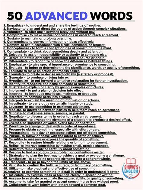 books  advanced words english words  advanced academic words