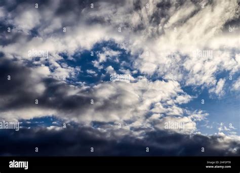 Stunning Dark Cloud Formations In The Sky Right Before A Thunderstorm