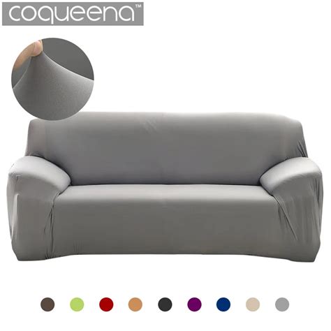 Plain Elastic Stretch Sofa Covers Polyester Spandex Fabric Arm Couch Sofa Slipcover Furniture