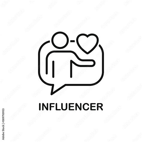 Influencer Icon Concept Isolated On White Background Vector