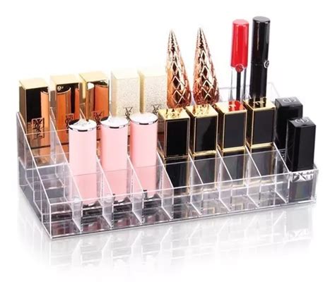 Organizador Maquillaje De Acrilico Brochas Labiales Mercadolibre