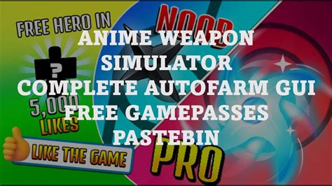 Anime Weapon Simulator Free Roblox Script Hack Autofarm Mobs