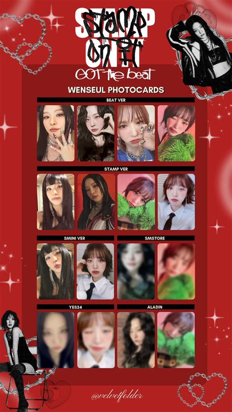 𝓋𝒻 on Twitter GOT THE BEAT Stamp On It WENSEUL photocard templates