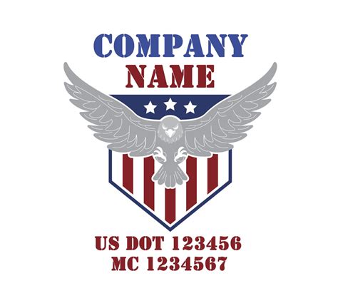 Patriotic Truck Door Decal (USDOT, MC, GVW), 2 Pack – Semi Decals