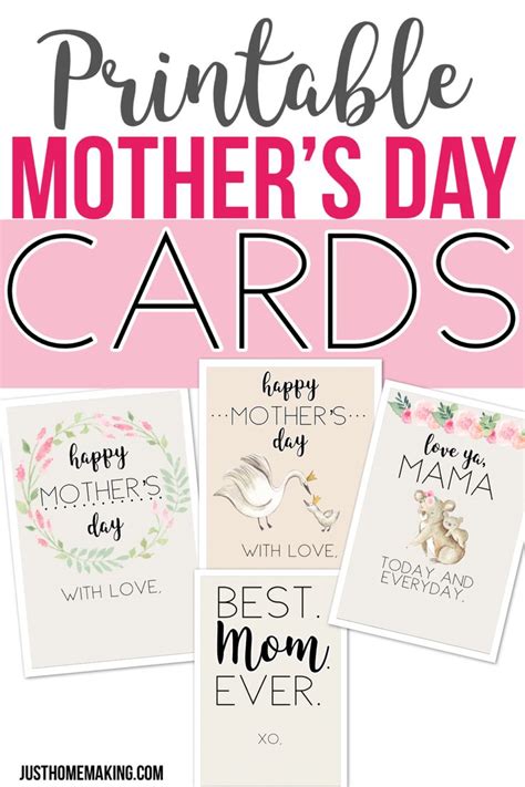 Free Printable Mother's Day Cards | Mothers day cards, Free mothers day ...