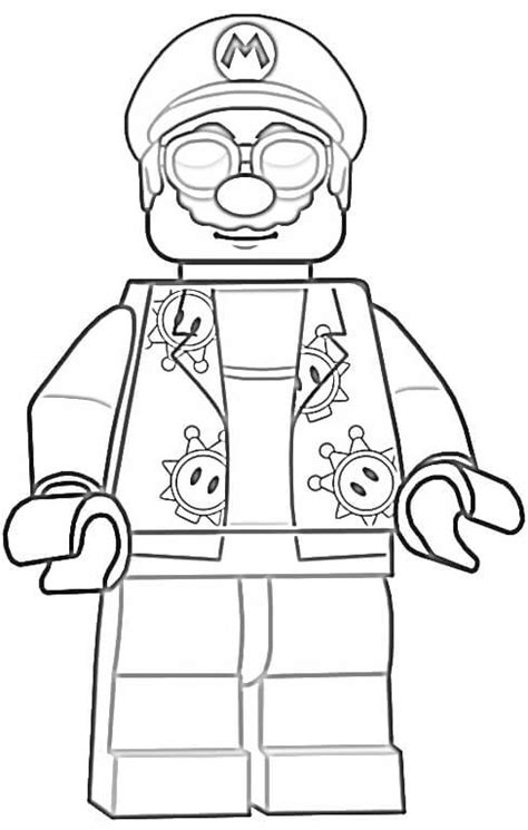 Lego Super Mario 1 Coloring Page - Free Printable Coloring Pages for Kids