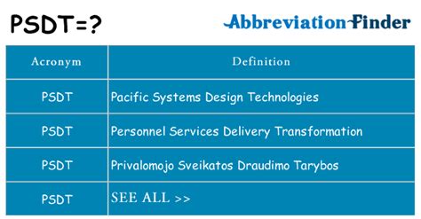 psdt  psdt definitions abbreviation finder