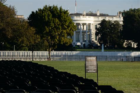 Empty chairs sit on Ellipse near White House in remembrance of those ...